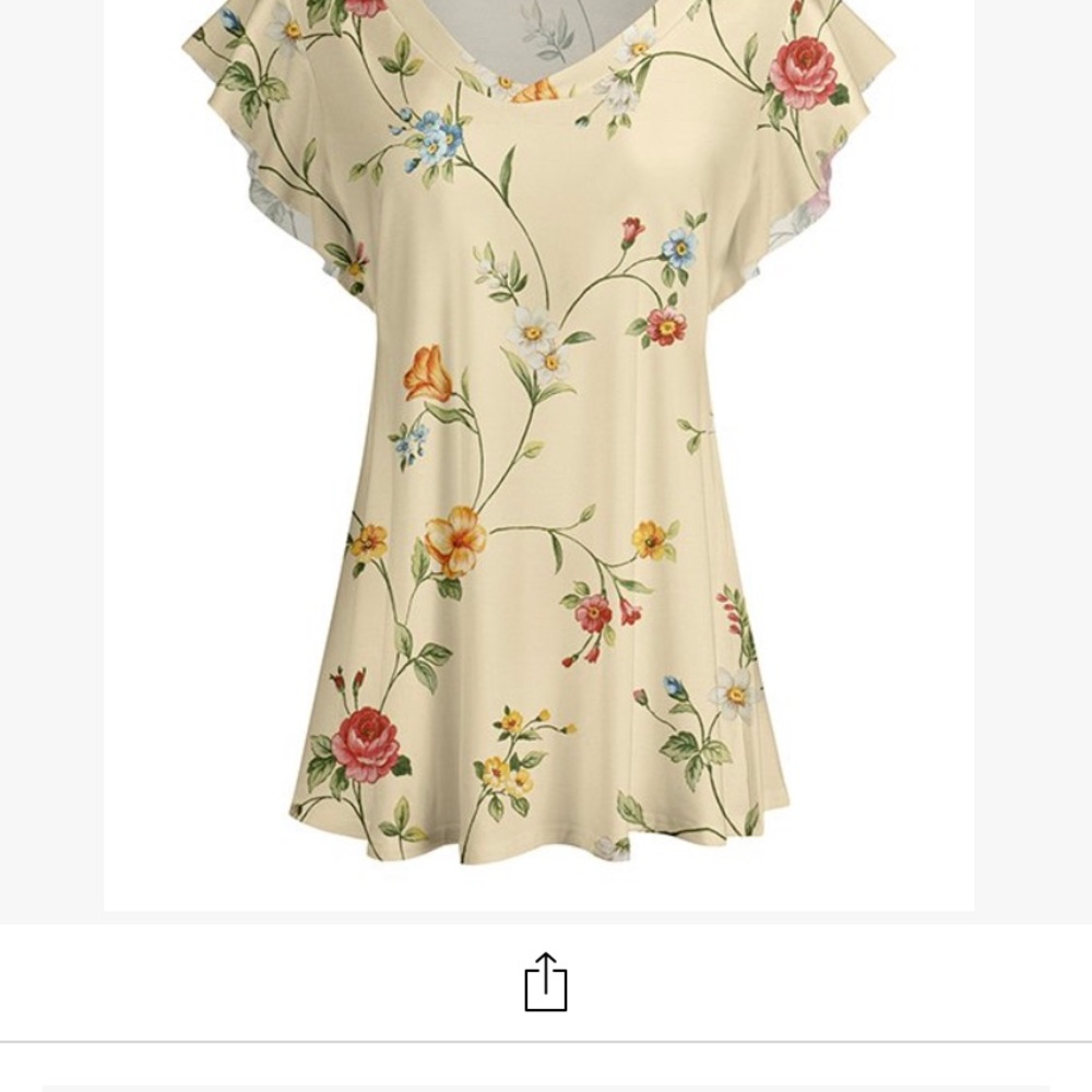 Yellow & Cream Floral Tunic